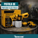 Pistola de Pintura Eléctrica Inalámbrica 1200ml BiVolt con Picos Especiales + REGALO: 2 Baterías de Repuesto